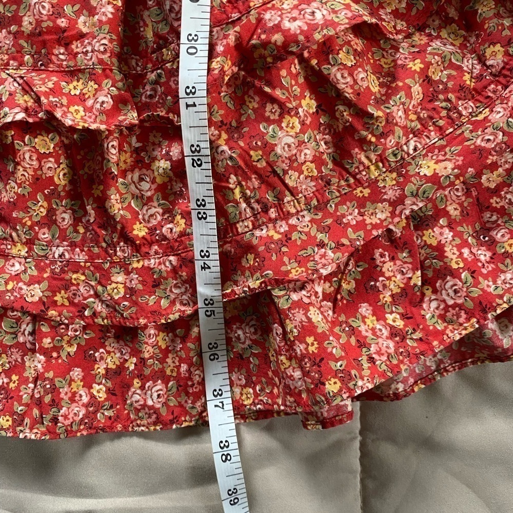 PoloJean Ralph Lauren Black Label Floral Straps Cotton Maxi Tiered Dress, Sz: XL - Picture 7 of 11